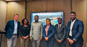 Kofi Adams (third from left) in a pose with others during the visit
