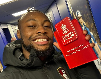 Antoine Semenyo with his MOTM award