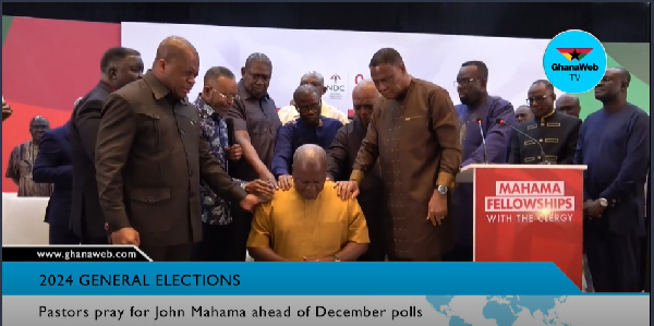 Some pastors praying for John Mahama