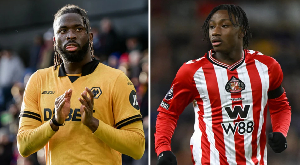 Tolu Arokodare (left) and Romaine Mundle experienced abuse after Sunday's Premier League matches