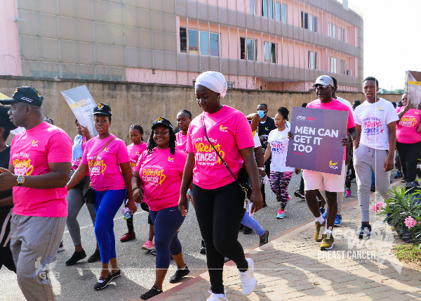 Some attendees captured during the walk