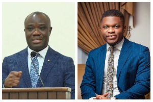 Felix Kwakye Ofosu (L) says the government will take no further action against Sammy Gyamfi (R)