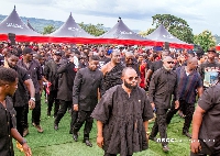 Amewu was seen ver close to Alan throughout the funeral ceremony