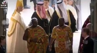 Otumfuo and Lady Julia entering Westminster Abbey on May 6
