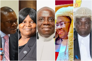 5 of the 7 Supreme Court justice nominees of President John Dramani Mahama