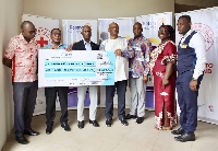 Rotary leaders present cheque of GH₵‎100,000 to leadership of Ghana Red Cross