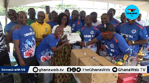 Old students of the Presec 90's group made donation to the school