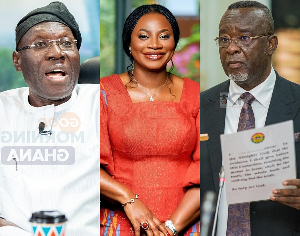 L-R: Inusah Fuseini, Charlotte Osei and Justice Paul Baffoe-Bonnie