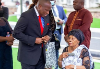 Kwabena Agyei Agyepong (in suit) with his mother Comfort Agyepong (née Adjoa Badu)