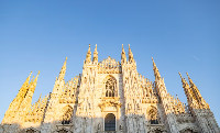 View of the facade of Milan Cathedral on December 12th, 2025
