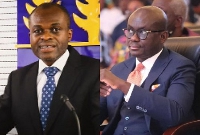 Lawyer Martin Kpebu (left), Attorney General  Godfred Dame (right)