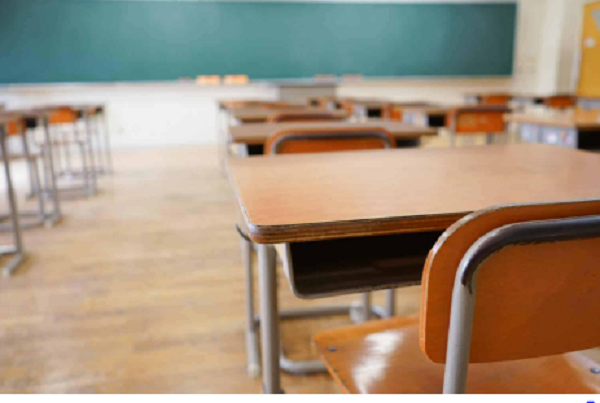 A file photo of a school desk