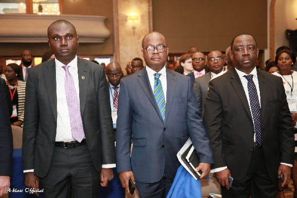 Ambassador Charles Owiredu, Dr Ernest Addison and Alex Dadey [L-R]