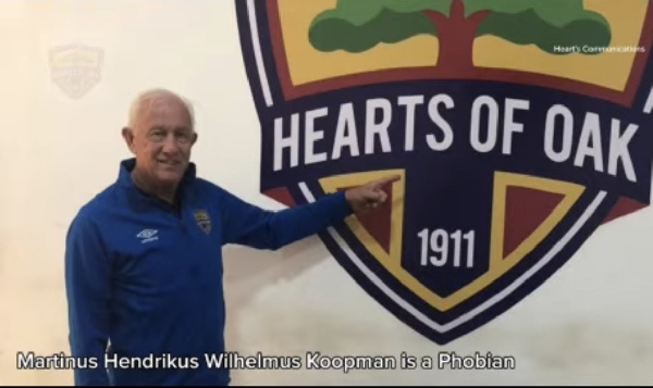 Hearts of Oak head coach, Martin Koopman