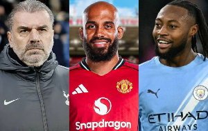 L-R: Ange Postecoglou tried to sign Mbeumo and Semenyo while coaching Tottenham