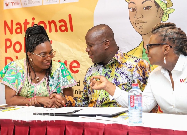 Samuel Abu Jinapor with some of the leadership of women in mining