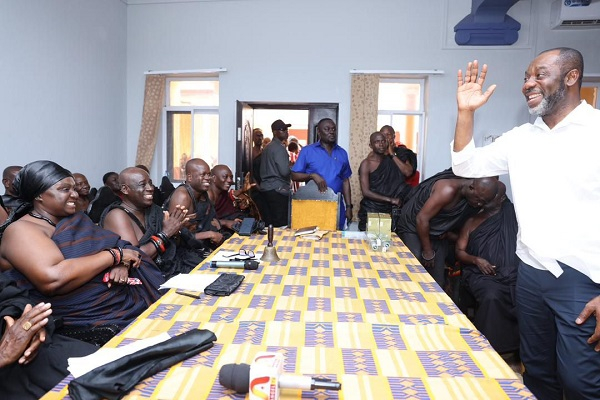 NAPO (in white shirt) interacting with members of the Denkyira Traditional Council