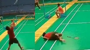 Gundla Rakesh, collapsed on the court and died