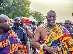 Kente-clad Idris Elba attends Akwasidae at Manhyia Palace