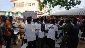 Chaos at the ceremony to lift the ban on drumming and noise-making in Pokuase in Accra