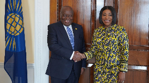 Former President Nana Addo Dankwa Akufo-Addo (L) and Shirley Ayorkor Botchwey