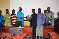 Obuasi Sec Tech gets new computers from past students of the school
