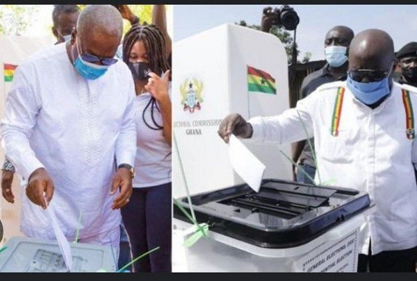 John Mahama (left), and Akufo-Addo (right)