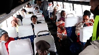 Passengers in a bus