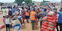 NADMO officers seen with some  residents