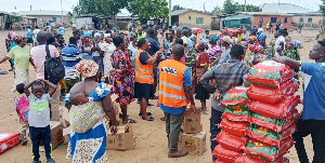 NADMO officers seen with some  residents
