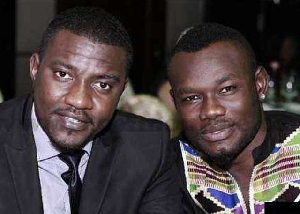 Old photo of John Dumelo and Prince David Osei