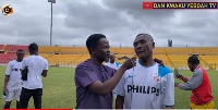 Ayittey Dormon (right) speaking with Dan Kwaku Yeboah