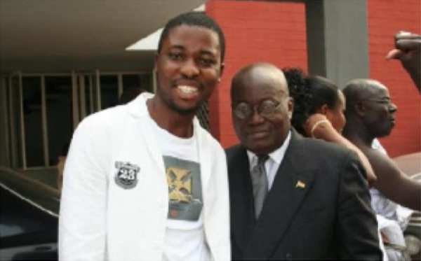 Kwame A Plus and president Nana Addo Dankwa Akufo-Addo