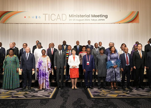 A group photo of some of the at the TICAD 9 Ministerial Conference held in Tokyo