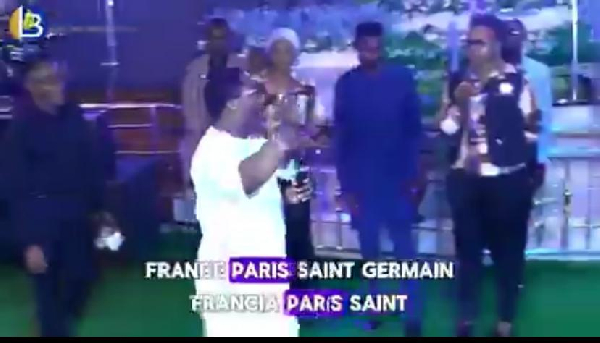 The pastor during church service