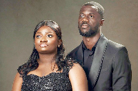 Richard Boadu with his girlfriend