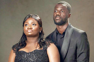 Richard Boadu with his girlfriend