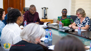 Deputy Minister of Education, Dr Apaak, addressing the Canadian International Development team