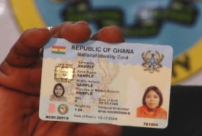 File photo of a Ghana card