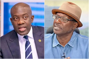 Azar (R) has taken on Oppong Nkrumah over suit against Chief Justice on legal vacation