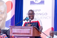 Francis Asenso-Boakye speaking at Damongo