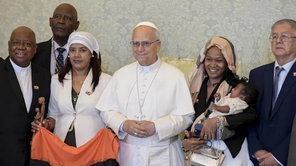 Pope Leo XIV met members of the Chagos Refugees Group in Vatican City