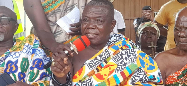 The Kyebi Kyeidomhene (pictured) told Asiedu Nketiah that galamsey remains a tough fight