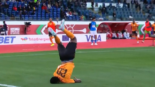 Daka landed on his neck after he tried a backflip celebration