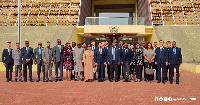 Dr Mahamudu Bawumia in a pose with members of the Diplomatic Corp