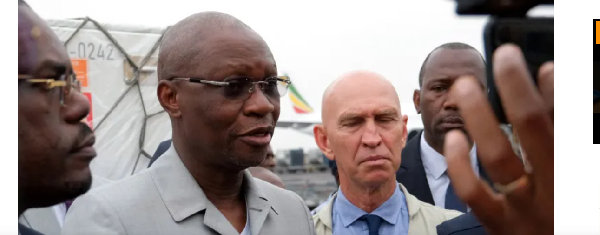 Roger Kamba,  2nd from left, is DRC's Health Minister