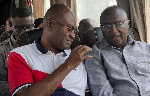 Kennedy Ohene Agyapong (L) with Dr Mahamudu Bawumia in the run-up to the 2024 election