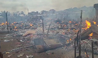 A file photo of the aftermath  of the fire