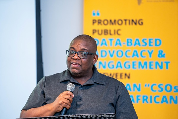 Glen Mpani, political campaigns expert speaking at Data for Governance Alliance gathering