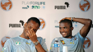 L-R: Didier Drogba and Samuel Eto'o